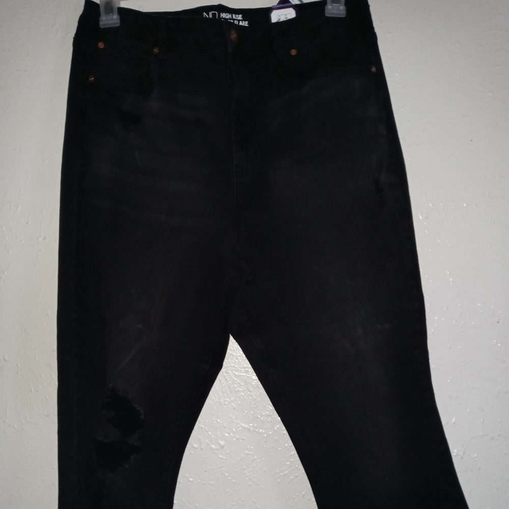 High Rise Crop Flare Jeans
